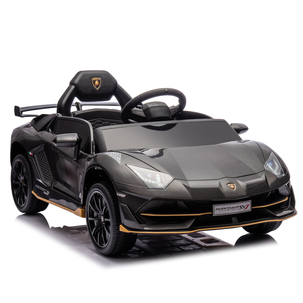 12V Kids Ride On Car W/Parents Remote Control,Licensed Lamborghini Aventador Xago,Hydraulic pressure door,Slow Start,Early education,Bluetooth,Adjustable Volume,MP3,USB,LED Lights For Kids Aged 2-4.
