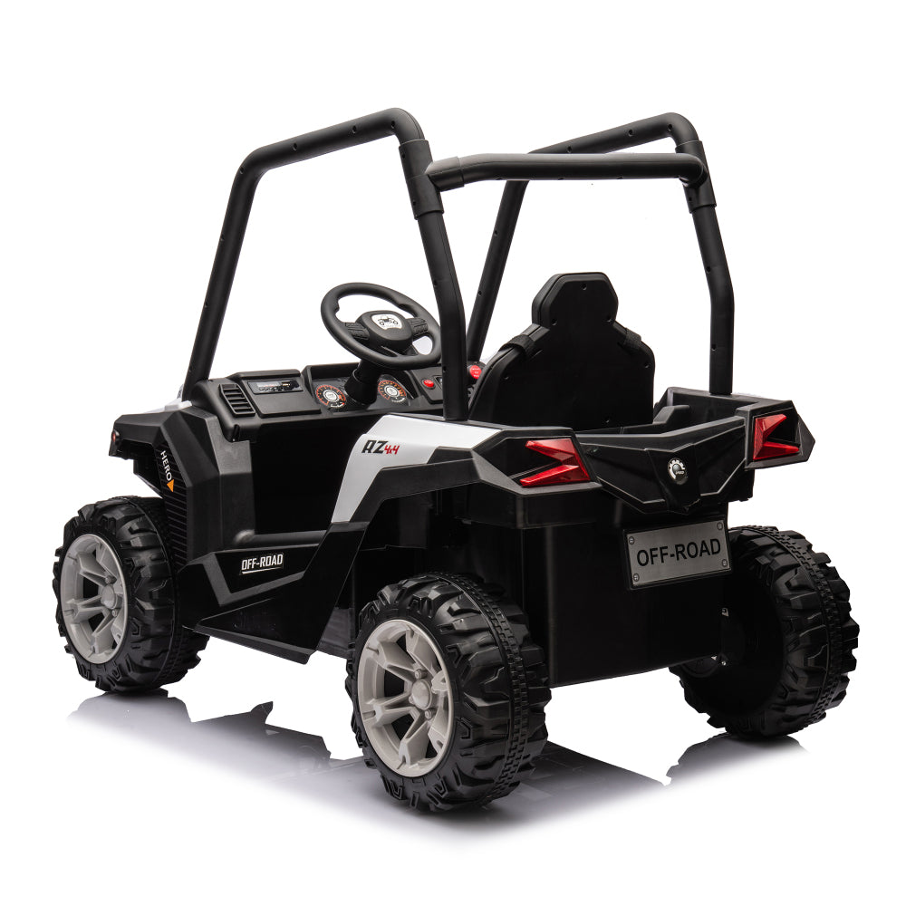 12V Dual-drive remote control electric Kid Ride On Car,Battery Powered Kids Ride-on Car White, 4 Wheels Children toys vehicle,LED Headlights,remote control,music,USB.