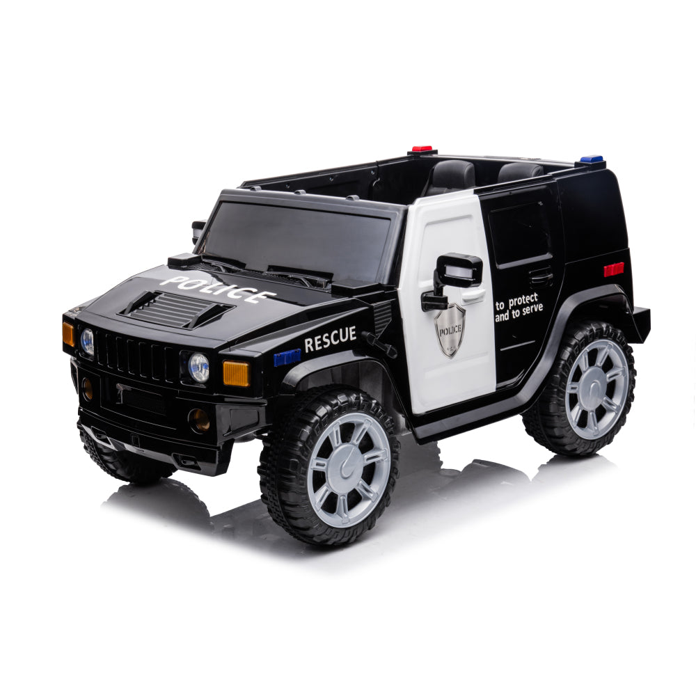12v7a 30w*2 Four-wheel drive leather seat one button start,forward and backward, high and low speed, music, front light, power display, two doors can open, 2.4G R/C, seat belt four wheel absorber
