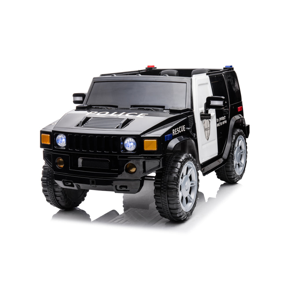 12v7a 30w*2 Four-wheel drive leather seat one button start,forward and backward, high and low speed, music, front light, power display, two doors can open, 2.4G R/C, seat belt four wheel absorber