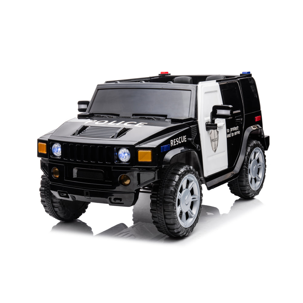 12v7a 30w*2 Four-wheel drive leather seat one button start,forward and backward, high and low speed, music, front light, power display, two doors can open, 2.4G R/C, seat belt four wheel absorber