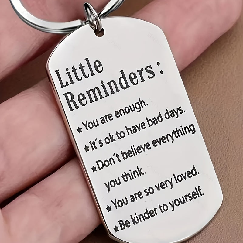 set Stainless Steel Keychains - Engraved With Inspirational Quotes For Women And Men - Perfect Personalized Birthday And Christmas Gift For Son, Daughter, Best Friend