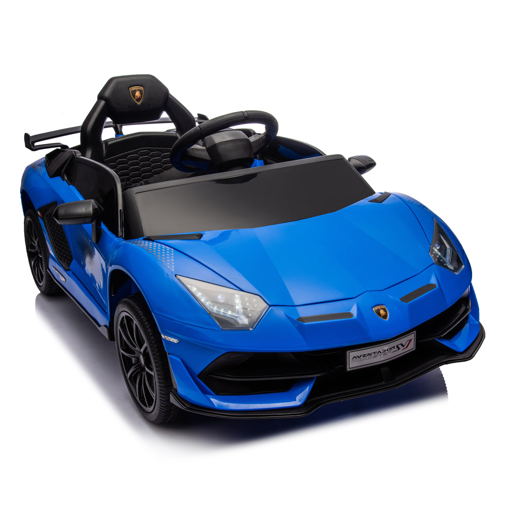 12V Kids Ride On Car W/Parents Remote Control,Licensed Lamborghini Aventador Xago,Hydraulic pressure door,Slow Start,Early education,Bluetooth,Adjustable Volume,MP3,USB,LED Lights For Kids Aged 2-4.
