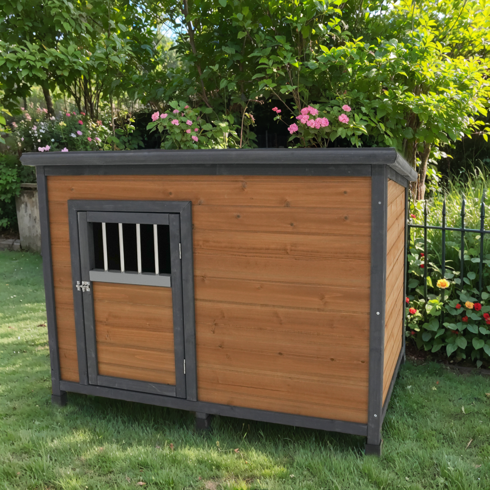 Solid wood large dog villa roof accessories