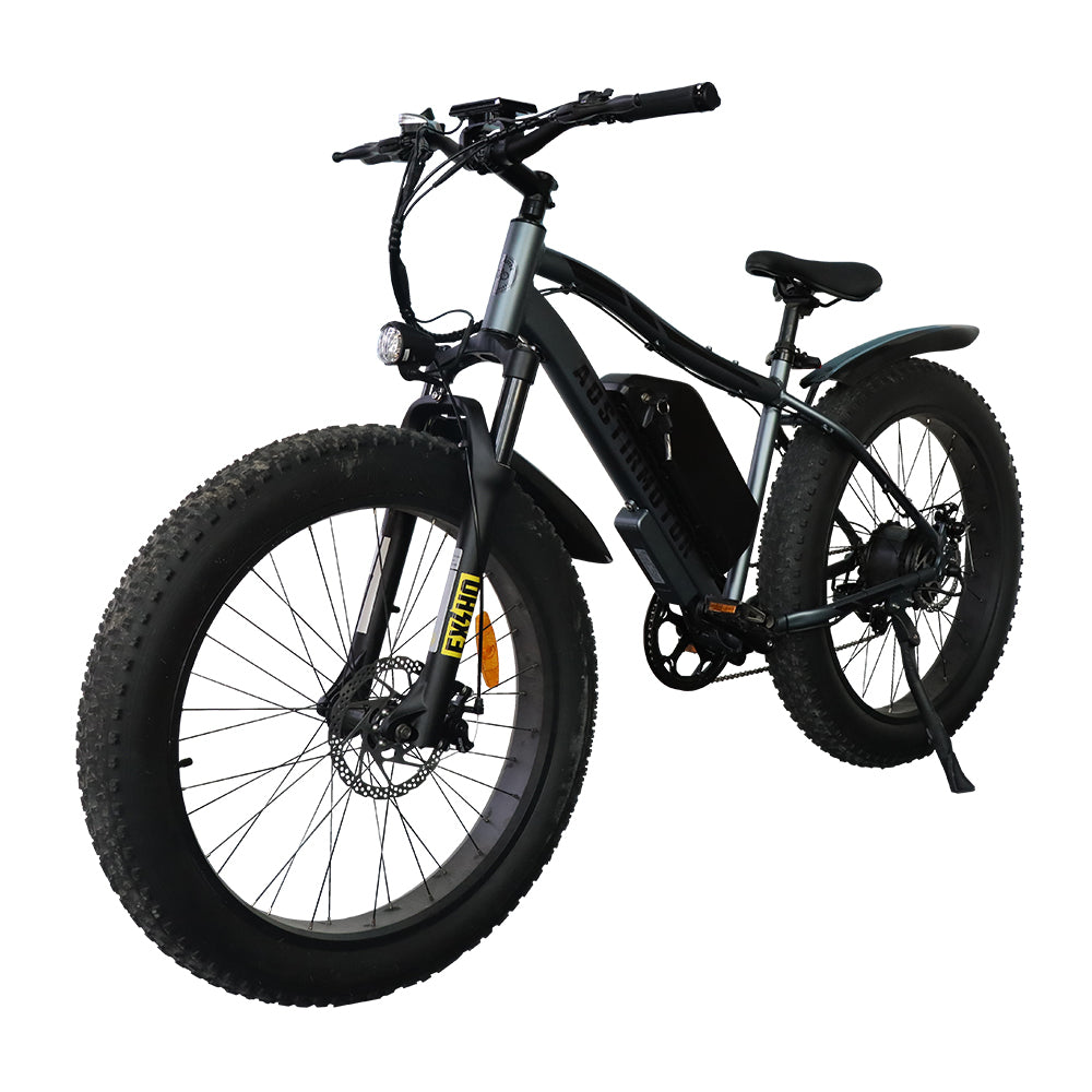 AOSTIRMOTOR S07-MAX 26" 1000W Electric Bike Fat Tire P7 48V 20AH Removable Lithium Battery for Adults with Detachable Rear Rack Fender(Gray)