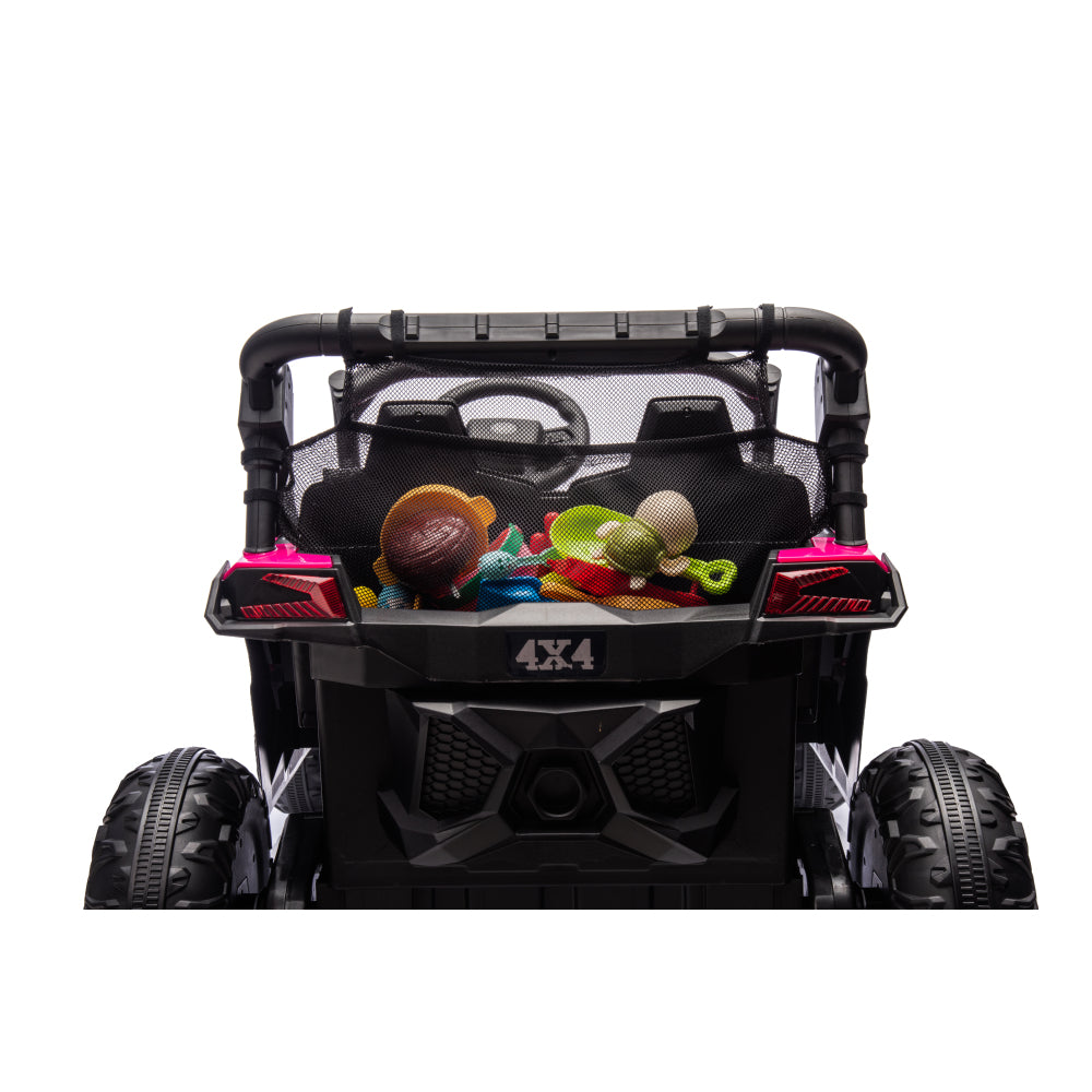 24V Ride on Cars, High/Low Speed Switchable Ride on Toys with Remote Control, 2 Seater Electric Car for Kids with Trunk Storage Space, Bluetooth Music, LED Lights,pink