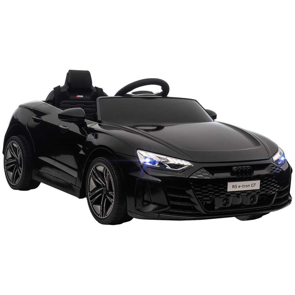 Aosom Kids Ride on Car, 12V Licensed Audi RS E-tron GT 3.1 MPH Electric Car for Kids, Ride-on Toy for Boys and Girls with Remote Control, 4 Wheels with Suspension, Horn, Music, Lights, Black