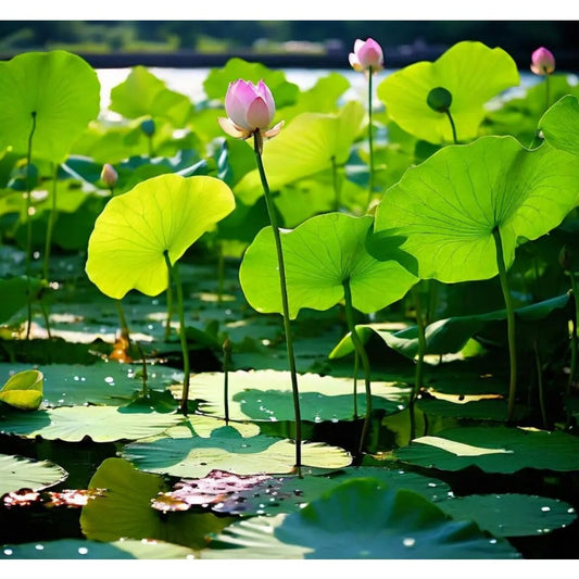 10 Seeds Lotus Flower Seeds Nelumbo Nucifera Sacred Lotus Lily Mixed Colors Pink White Colorful and Striking Water Plant Fragrant Low-Maintenance