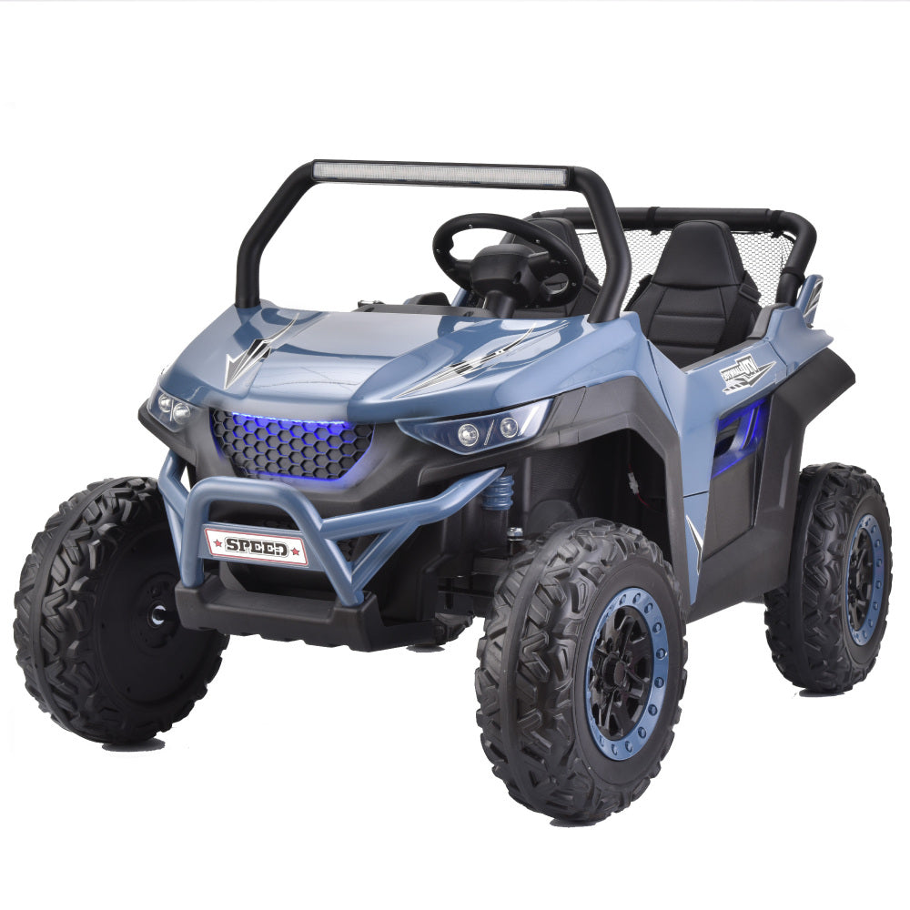 24V 4WD Kids Ride on car, 2 Seater Kids Ride on UTV, Big Battery, Easy-Drag System, w/parents control, Soft Braking, Spring Suspension, Pink