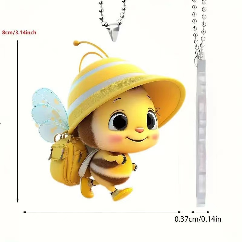 Bumblebee Christmas 2D Acrylic Car Pendant car ornament accessories