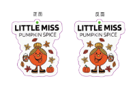 Vinyl Matte Finish Little Miss Pumpkin Spice Decal - Sun-Resistant, Self-Adhesive Fun Bumper Decal, Single Use, Ideal for Vehicles, Motorcycles, Skateboards - 1PC