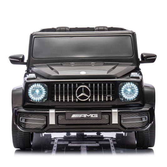 24V 2-Seater Kids Ride on Car Licensed Mercedes-Benz G63 Powerful 4WD for Kids Ages 3-8, with 7AH Big Battery, Remote Control, Soft Braking, 4-Wheel Suspension, LED Headlight & Music,Black