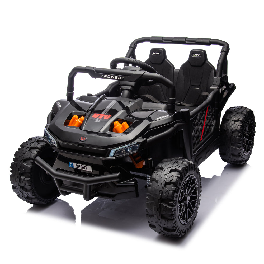 24V Kids Ride On UTV,Electric Toy For Kids w/Parents Remote Control,Four Wheel suspension,Low Start,Adjustable speed,Multimedia player,Early Education,Bluetooth,Rear storage space for kids aged 3+.