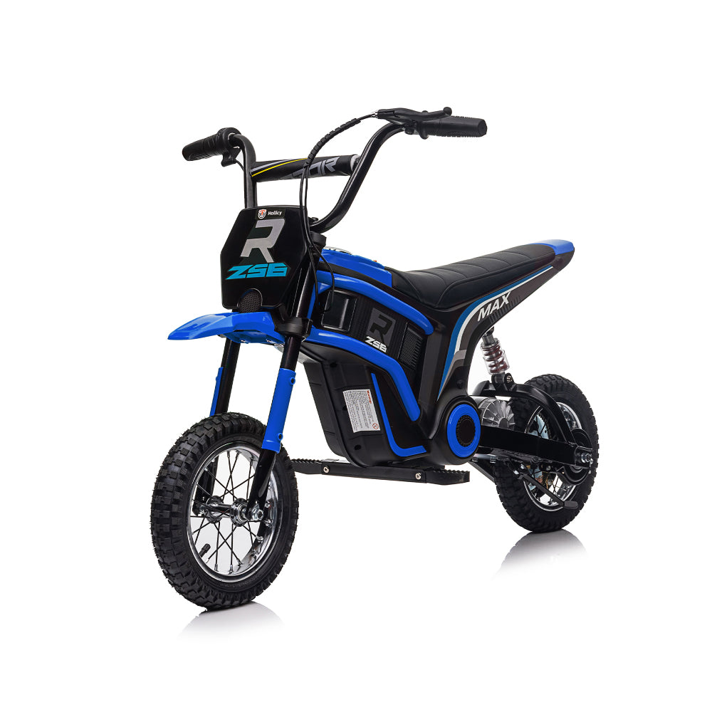 24V14ah Kids Ride On 24V Electric Toy Motocross Motorcycle Dirt Bike-XXL large,Speeds up to 14.29MPH,Dual Suspension, Hand-Operated Dual Brakes, Twist Grip Throttle, Authentic Motocross Bike Geometry