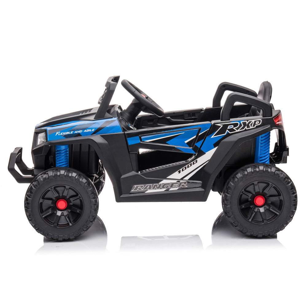 12V kids Ride On Mini UTV, Electric Car with Front LED Lights and Horn, Single Seat with a Safety Belt, Forward/Reverse Function