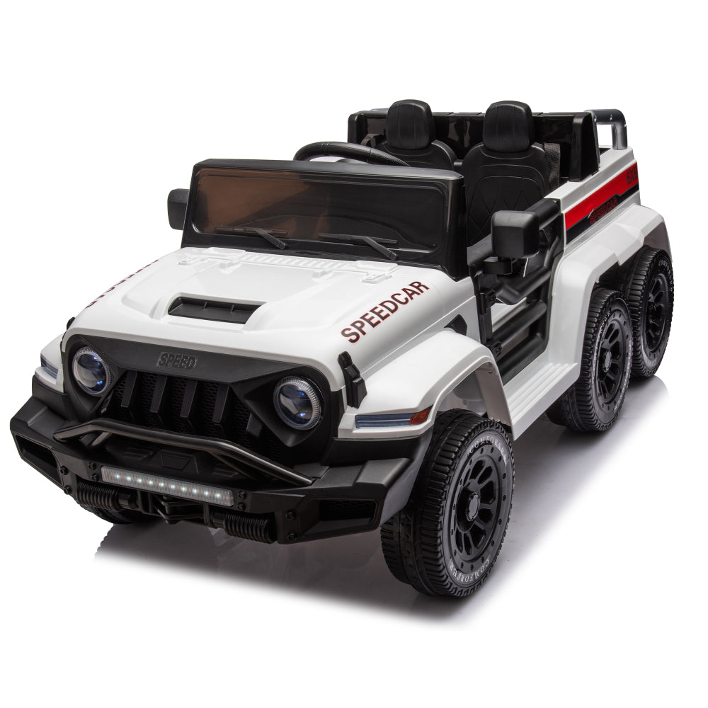 24V Ride On Car for Kids Battery Powered Ride On 4WD Toys with Remote Control,Parents Can Assist in Driving,Music and Lights,Five-Point Safety Belt,Rocking chair mode for back-and-forth swinging