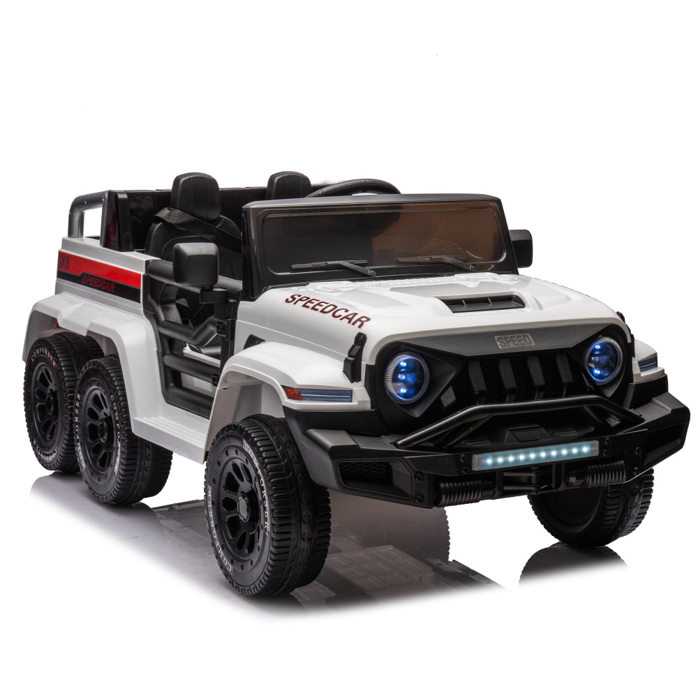 24V Ride On Car for Kids Battery Powered Ride On 4WD Toys with Remote Control,Parents Can Assist in Driving,Music and Lights,Five-Point Safety Belt,Rocking chair mode for back-and-forth swinging