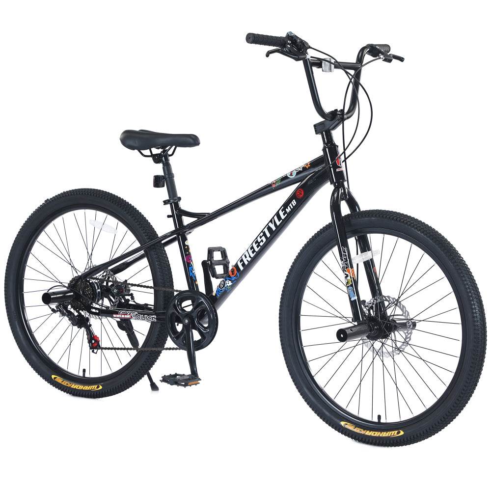 Freestyle Kids Bike Double Disc Brakes 26 Inch Children's Bicycle for Boys Girls Age 12+ Years