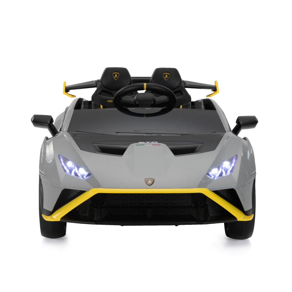 Licensed Lamborghini 24V Kids Electric Car, Battery Powered Sports Car w/ 2.4G Remote Control, LED Lights, Music, USB, High-Low Speed, Drifting, Gift for Children 3-8