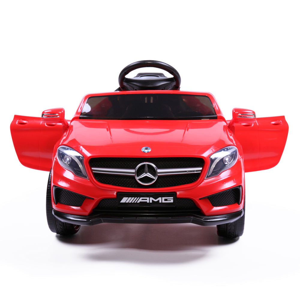 6V Licensed Mercedes Benz AMG Electric Vehicle, Kid Ride on Car with Parental Remote Control ,MP3 Player Headlights Opening Doors for Children 3-8, Red