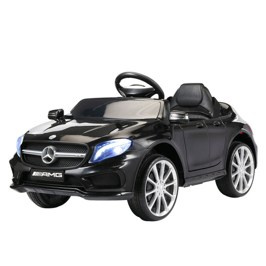 Licensed Mercedes Benz AMG 6V Kids Ride On Electric Car with Remote Control, Story Education AUX, Black