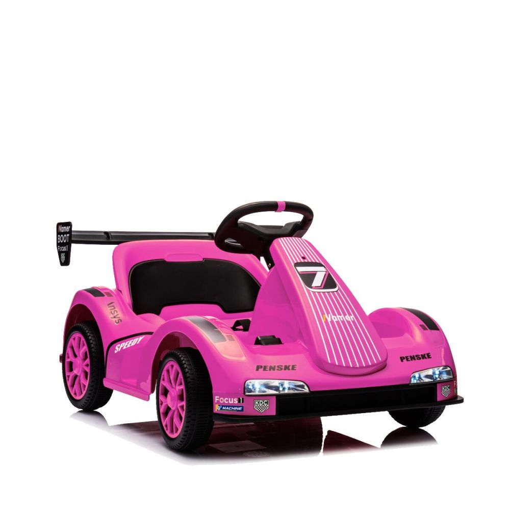 Electric Go Kart, 12V Battery Powered  Ride On  Car w/Remote Control, Safety Belt, Slow Start, Music, 4 Wheel Electric Vehicle for Kids, Gift for Boys Girls