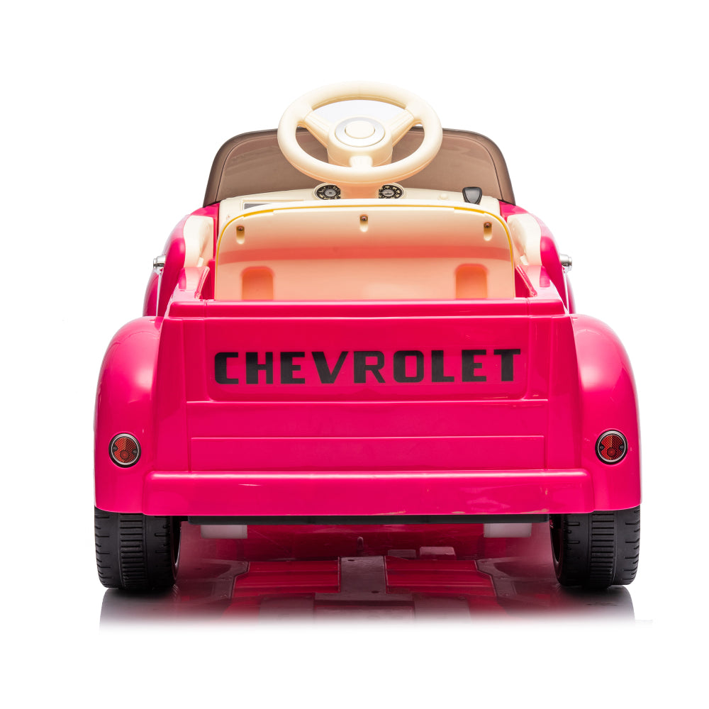 12V Kids Ride On truck car w/parents control, Licensed Chevrolet 3100 pickup,electric car for kid,Vintage modeling,3 speeds,LED Lights,Bluetooth,USB,High-power up to 3.11 MPH,age 3+