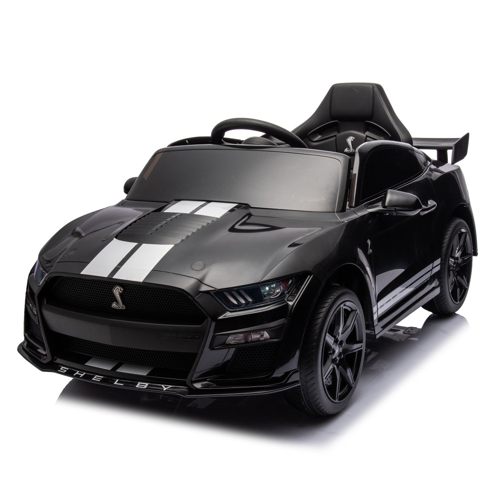 12V Ford Mustang Shelby GT500 ride on car with Remote Control 3 Speeds, Electric Vehicle Toy for Kid,LED Lights, Radio, AUX/USB MP3 Music,safe belt,Age3+