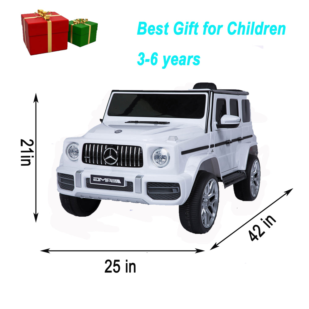 licensed Mercedes-Benz G63 Kids Ride On Car,kids Electric Car with Remote Control 12V licensed children car Motorized Vehicles for Girls,Boys,gift , Music, Horn, Spring Suspension, Safety Lock