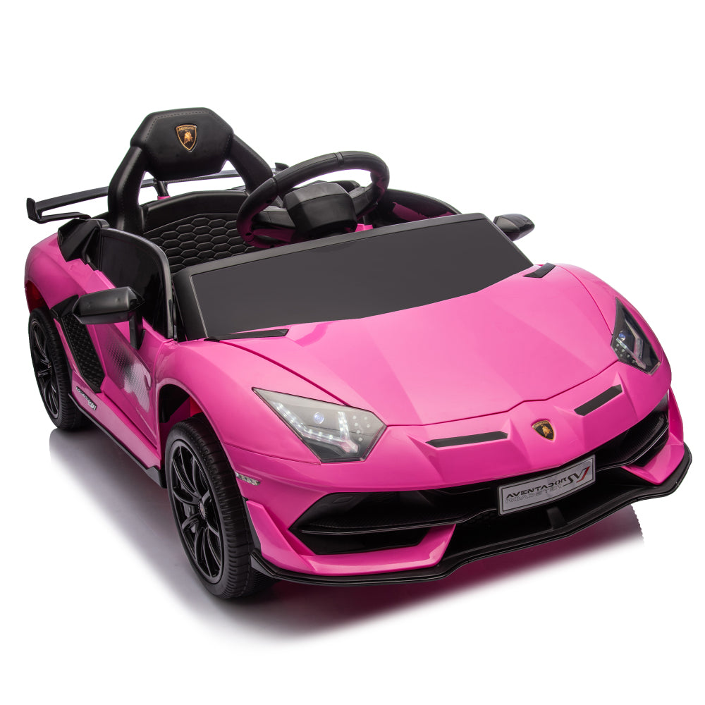 12V Kids Ride On Car W/Parents Remote Control,Licensed Lamborghini Aventador Xago,Hydraulic pressure door,Slow Start,Early education,Bluetooth,Adjustable Volume,MP3,USB,LED Lights For Kids Aged 2-4.