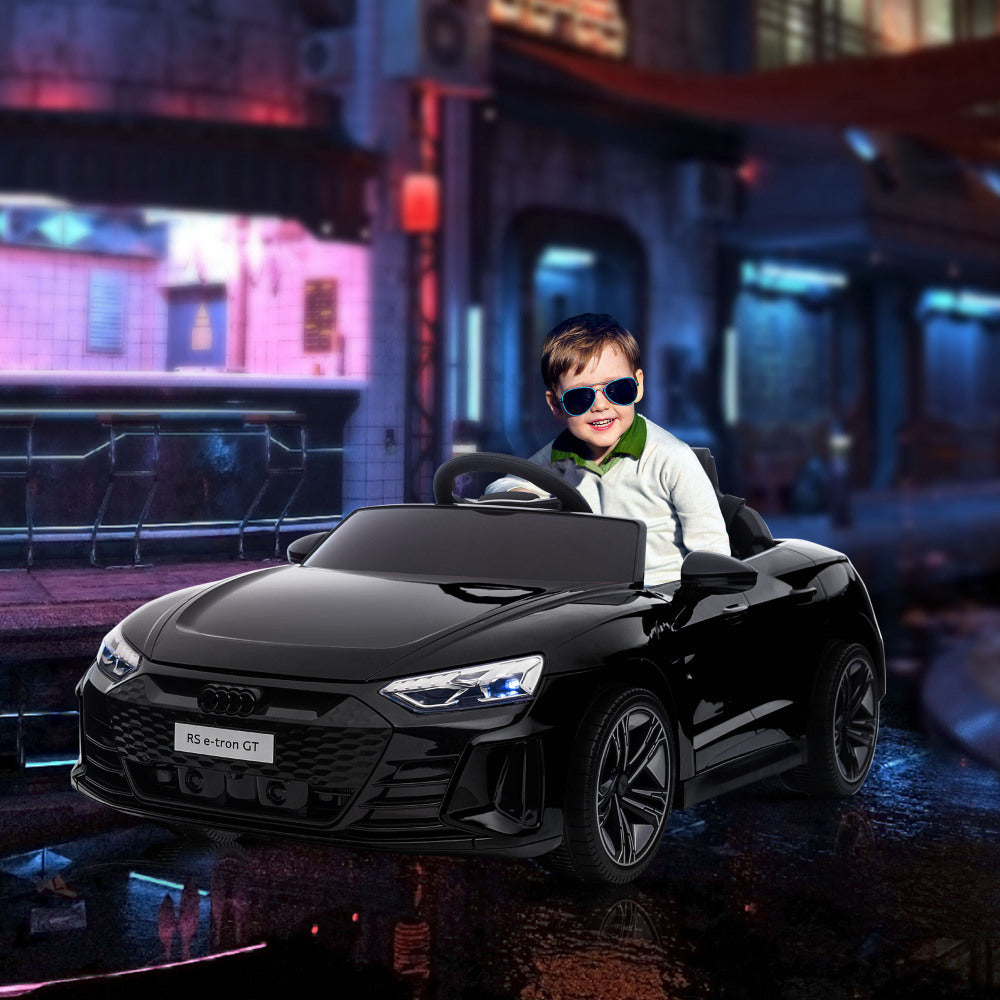 Aosom Kids Ride on Car, 12V Licensed Audi RS E-tron GT 3.1 MPH Electric Car for Kids, Ride-on Toy for Boys and Girls with Remote Control, 4 Wheels with Suspension, Horn, Music, Lights, Black