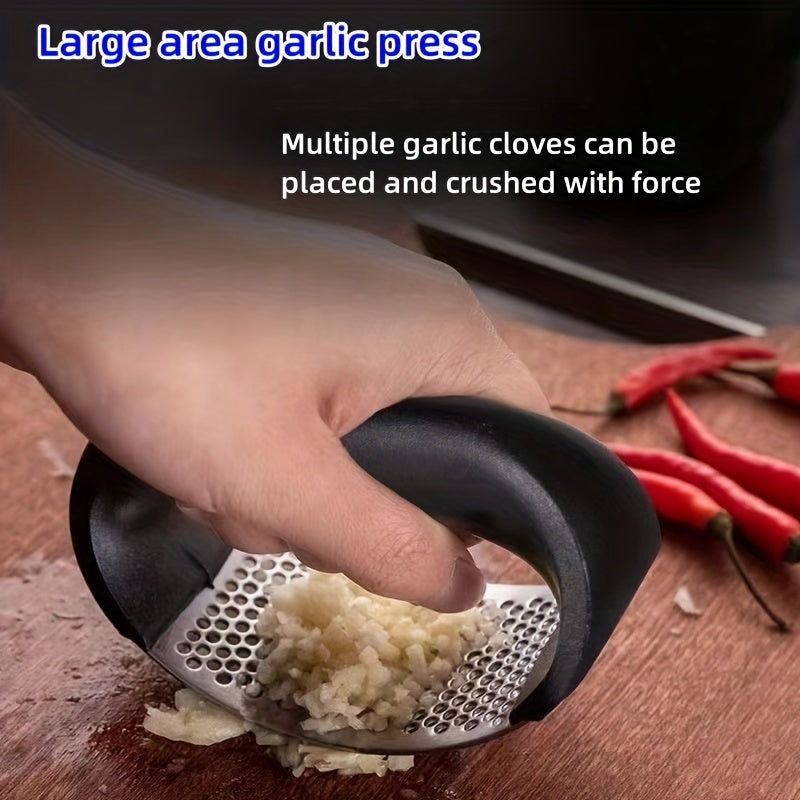 Stainless Steel Garlic Press Manual Ring Garlic Masher