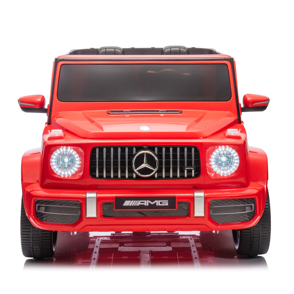 24V 2-Seater Kids Ride on Car Licensed Mercedes-Benz G63 Powerful 4WD for Kids Ages 3-8, with 7AH Big Battery, Remote Control, Soft Braking, 4-Wheel Suspension, LED Headlight & Music,Black