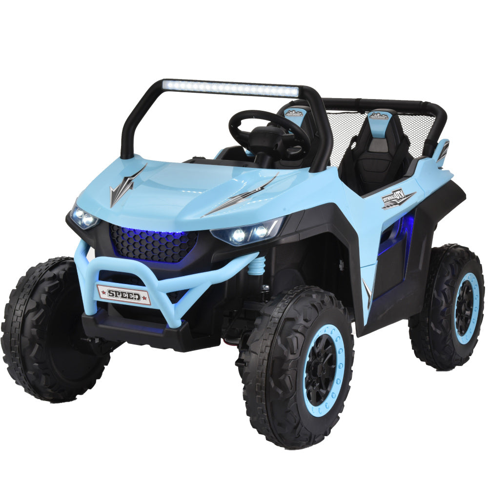 24V 4WD Kids Ride on car, 2 Seater Kids Ride on UTV, Big Battery, Easy-Drag System, w/parents control, Soft Braking, Spring Suspension, Pink