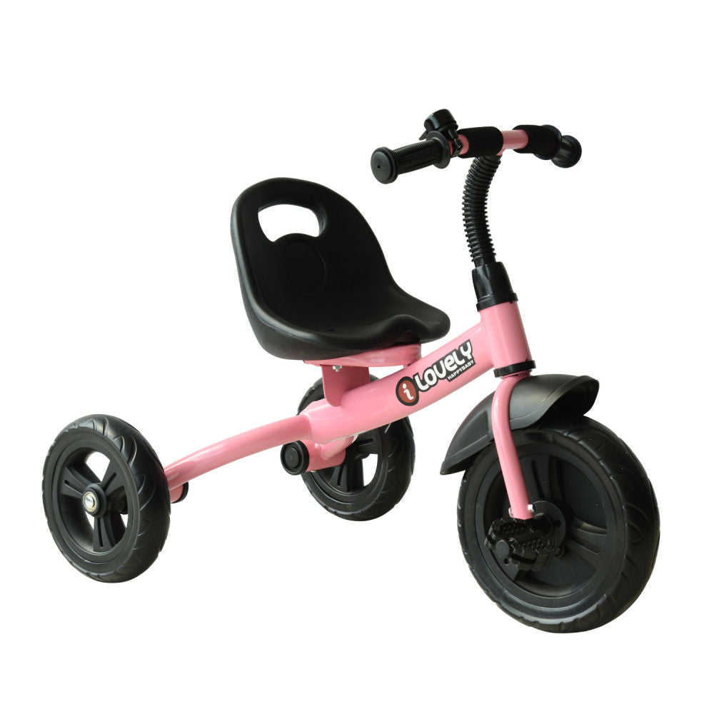 Qaba 3-Wheel Recreation Ride-On Toddler Tricycle with Bell Indoor / Outdoor, Pink