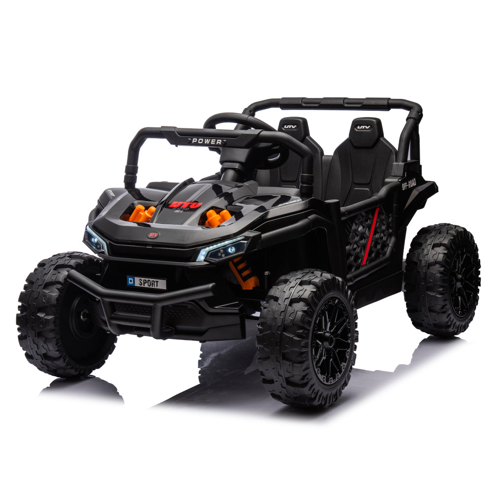 24V Kids Ride On UTV,Electric Toy For Kids w/Parents Remote Control,Four Wheel suspension,Low Start,Adjustable speed,Multimedia player,Early Education,Bluetooth,Rear storage space for kids aged 3+.