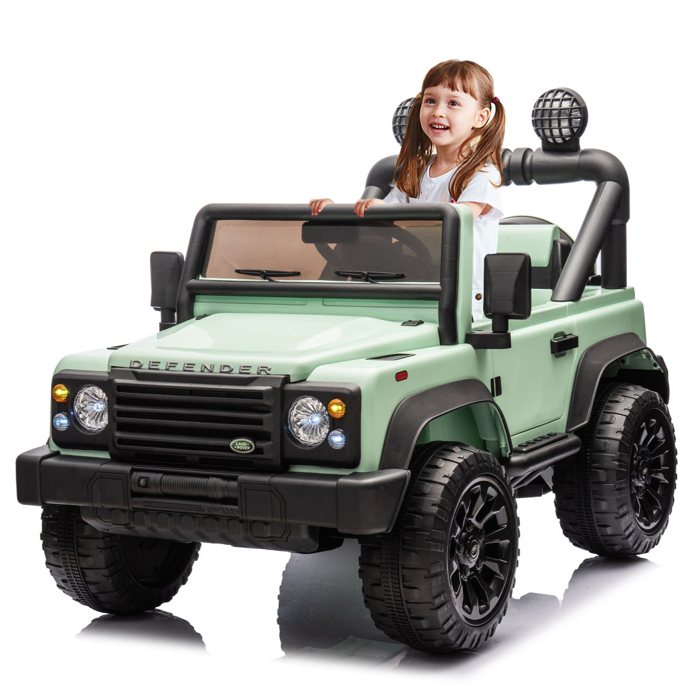 Licensed 2015 Land Rover Defender 90,24V Kids Ride On XXL Car W/Parents Control,2wd,Four-wheel suspension,Bluetooth,MP3,Music,Power display,LED Lights,Speeds 1.86-3.11MPH for Kids 3-7.