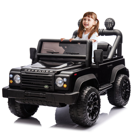 Licensed 2015 Land Rover Defender 90,24V Kids Ride On XXL Car W/Parents Control,2wd,Four-wheel suspension,Bluetooth,MP3,Music,Power display,LED Lights,Speeds 1.86-3.11MPH for Kids 3-7.