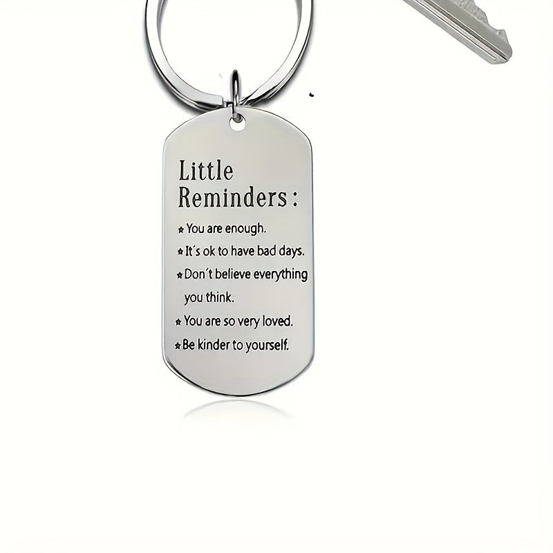 set Stainless Steel Keychains - Engraved With Inspirational Quotes For Women And Men - Perfect Personalized Birthday And Christmas Gift For Son, Daughter, Best Friend