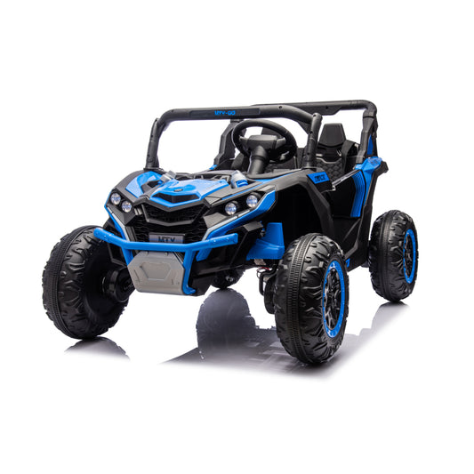 24V Ride on Cars, High/Low Speed Switchable Ride on Toys with Remote Control, 2 Seater Electric Car for Kids with Trunk Storage Space, Bluetooth Music, LED Lights,blue