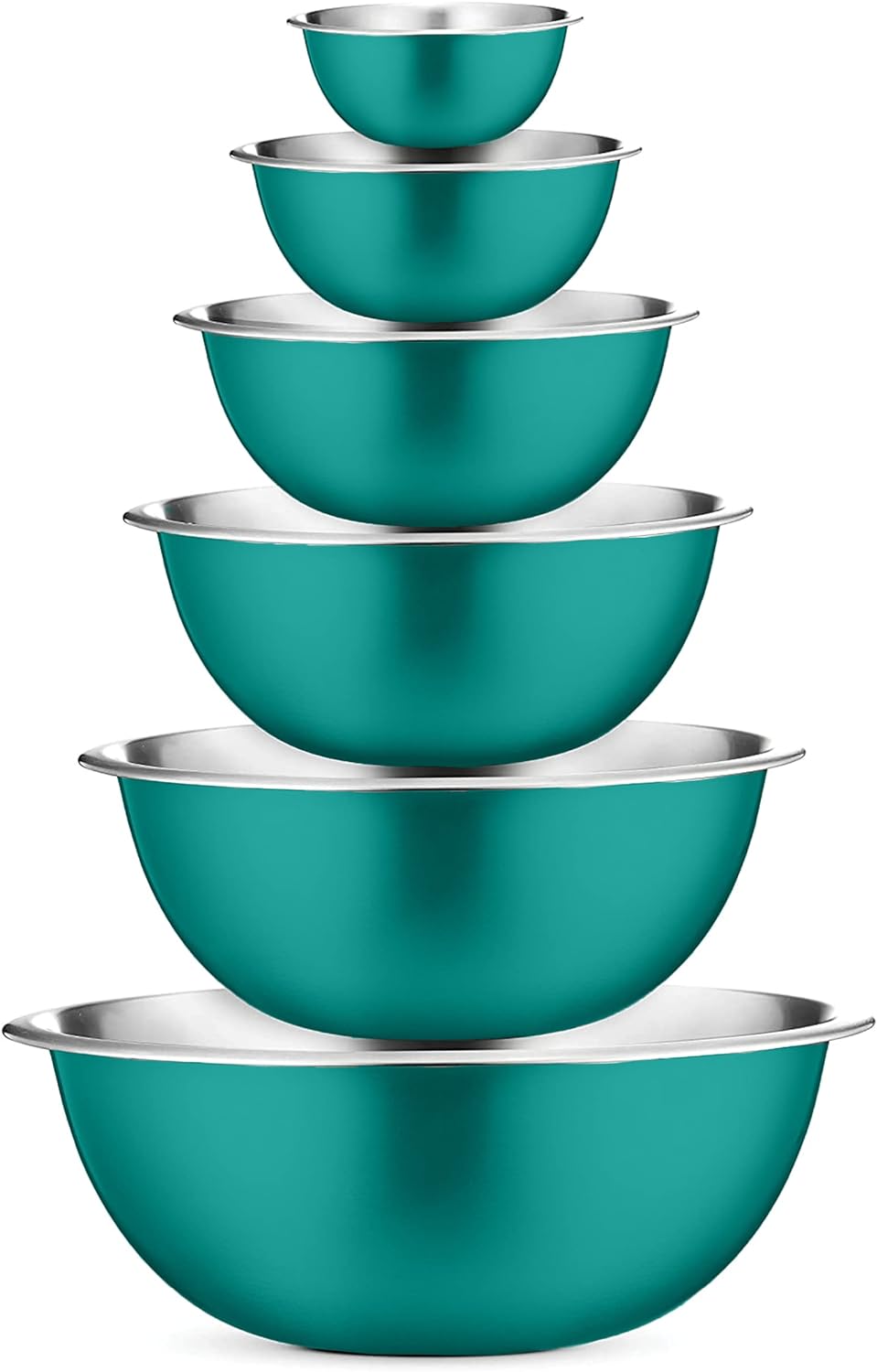 FineDine Stainless Steel Mixing Bowls (Set of 5) Stainless Steel Mixing Bowl Set - Easy To Clean, Nesting Bowls for Space Saving Storage, Great for Cooking, Baking, Prepping