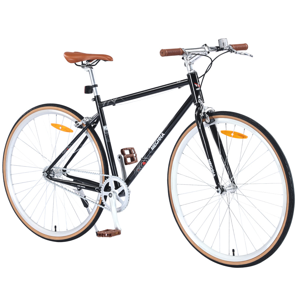 Single Speed Retro style 700C Road Bike For men women's City Bicycle,Steel Frame