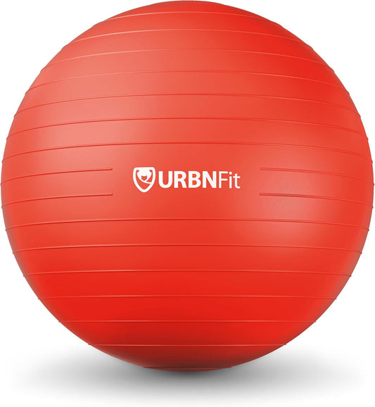 URBNFit Exercise Ball - Yoga Ball in Multiple Sizes for Workout, Pregnancy, Stability - Anti-Burst Swiss Balance Ball w/Quick Pump - Fitness Ball Chair for Office, Home, Gym