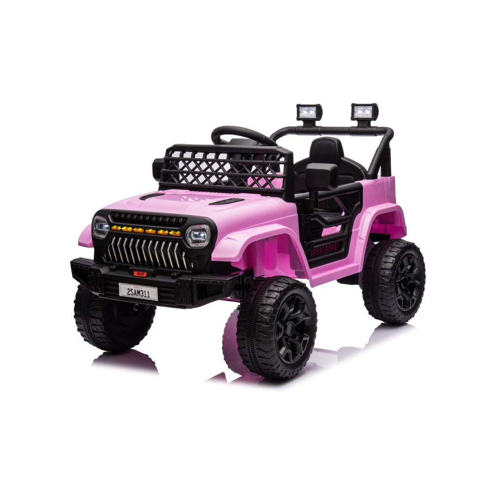 Kids Ride on Truck Car, 12V Ride on Toy Electric Cars for Kids w/ Remote, Bluetooth,pink