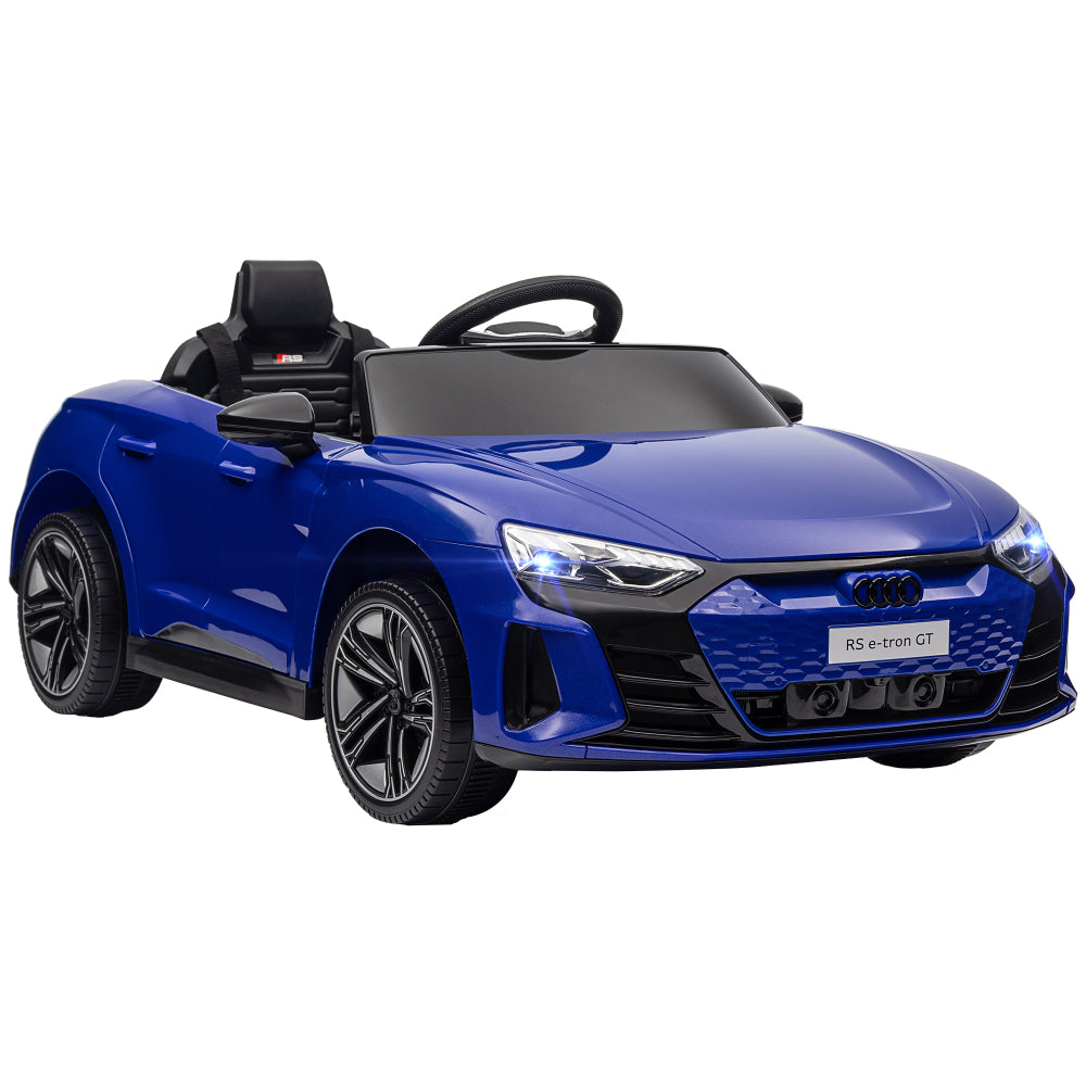 Aosom Kids Ride on Car, 12V Licensed Audi RS E-tron GT 3.1 MPH Electric Car for Kids, Ride-on Toy for Boys and Girls with Remote Control, 4 Wheels with Suspension, Horn, Music, Lights, Dark Blue