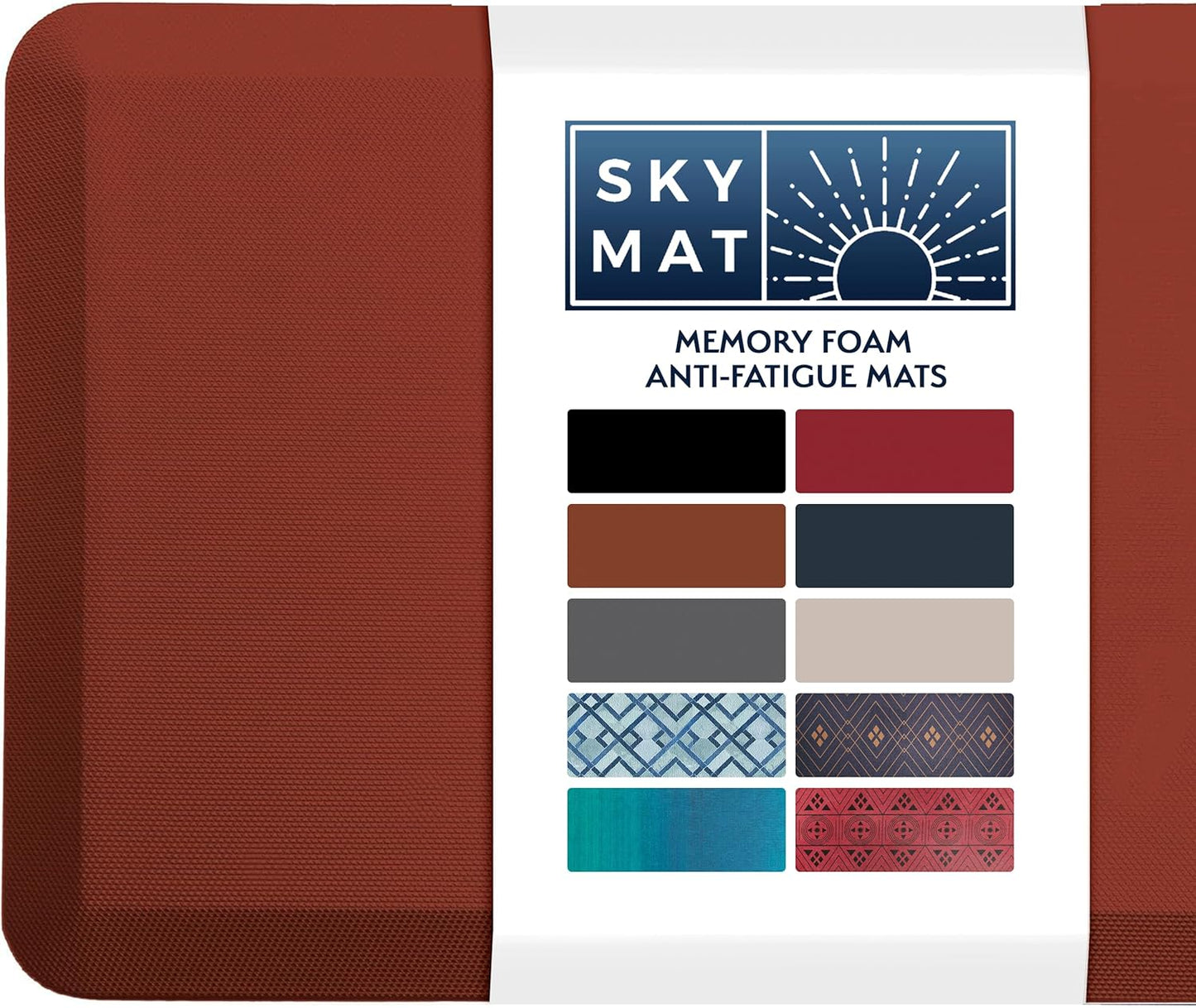 Sky Solutions Anti Fatigue Mat - 3/4" Cushioned Kitchen Rug and Standing Desk Mat & Garage - Non Slip, Waterproof and Stain Resistant (20" x 32", Black)