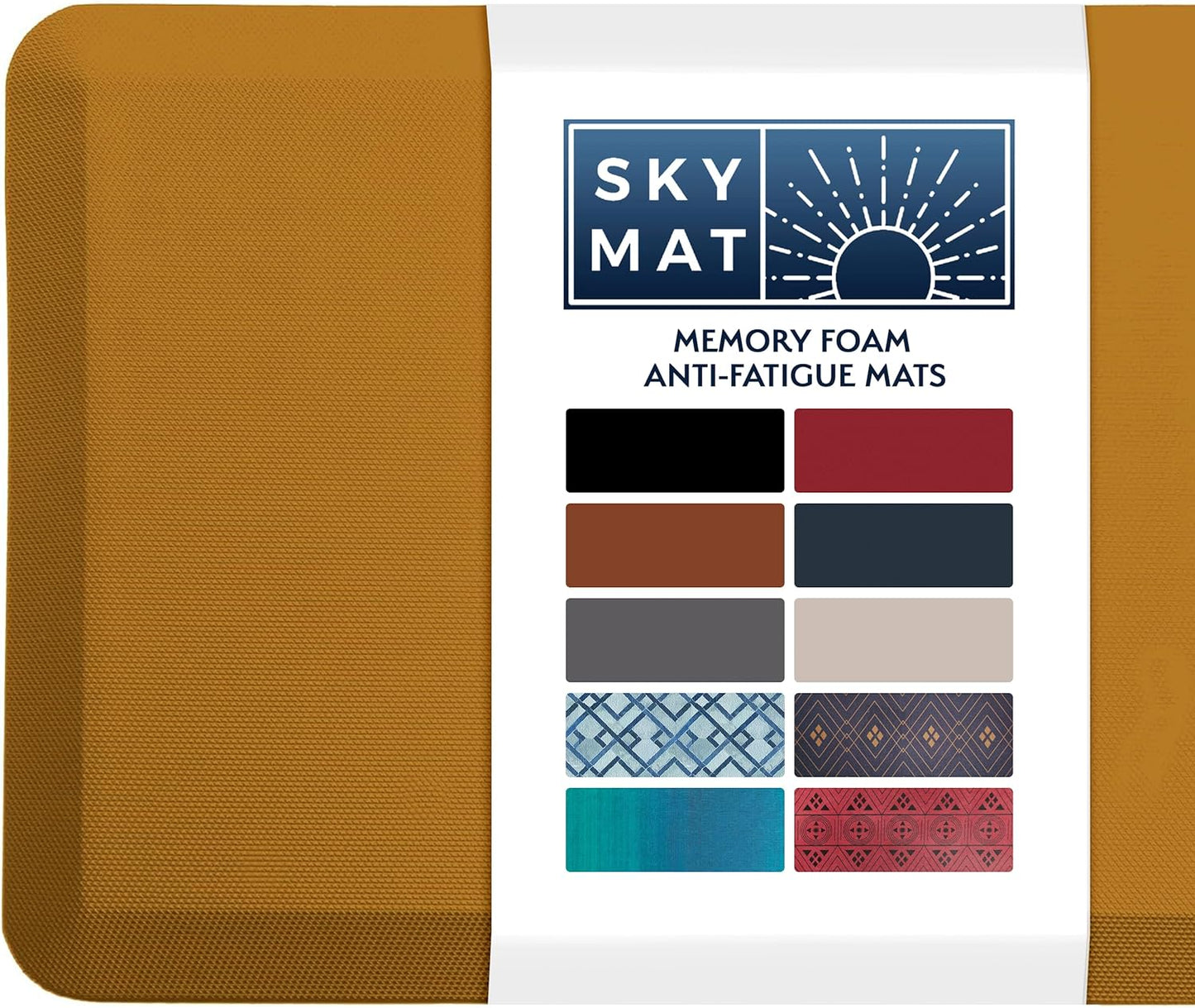 Sky Solutions Anti Fatigue Mat - 3/4" Cushioned Kitchen Rug and Standing Desk Mat & Garage - Non Slip, Waterproof and Stain Resistant (20" x 32", Black)