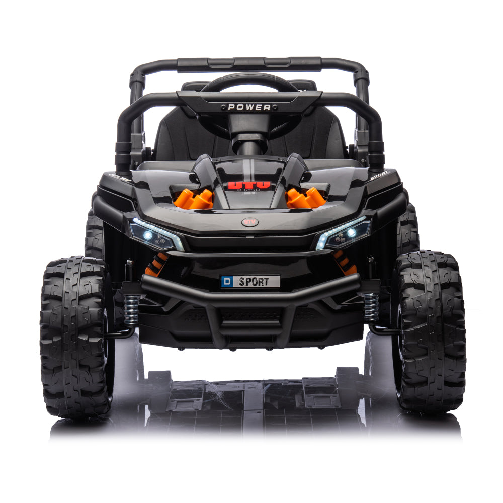 24V Kids Ride On UTV,Electric Toy For Kids w/Parents Remote Control,Four Wheel suspension,Low Start,Adjustable speed,Multimedia player,Early Education,Bluetooth,Rear storage space for kids aged 3+.