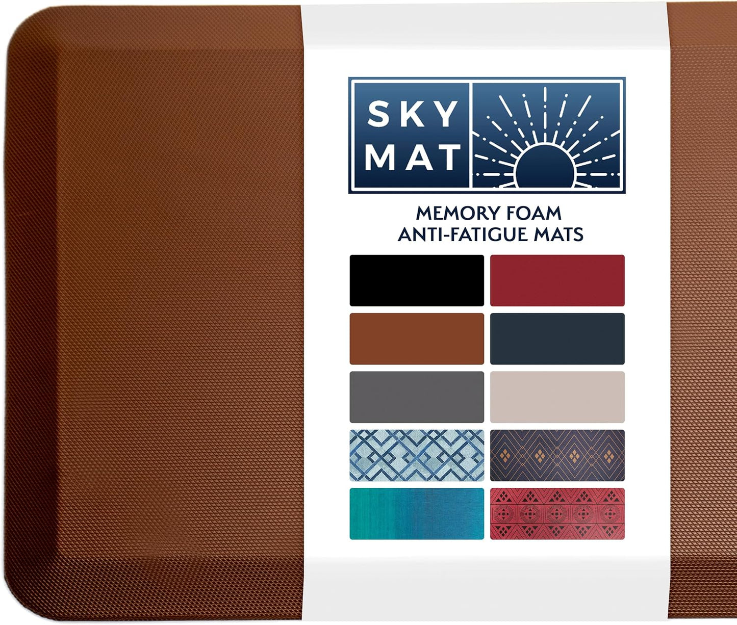 Sky Solutions Anti Fatigue Mat - 3/4" Cushioned Kitchen Rug and Standing Desk Mat & Garage - Non Slip, Waterproof and Stain Resistant (20" x 32", Black)