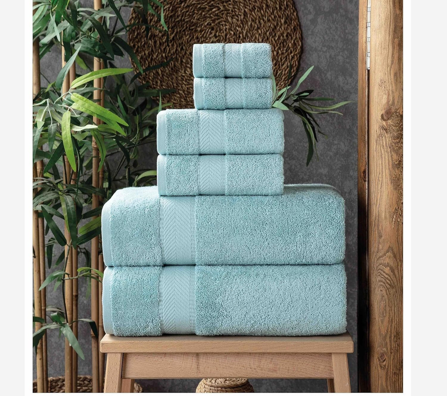 6 Pcs Luxury Bath Towel Set